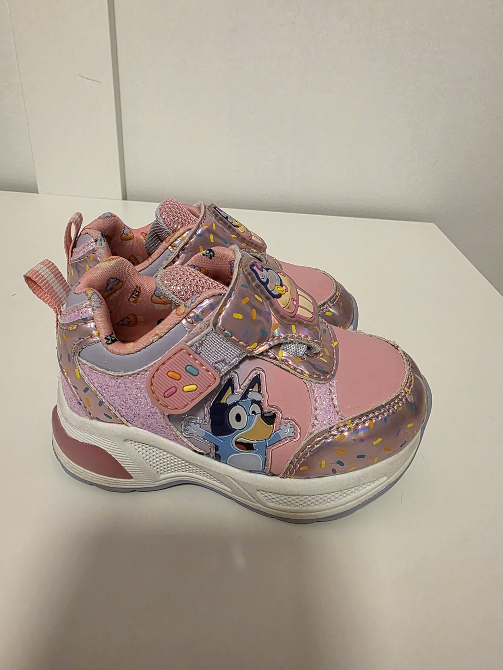 Bluey Pink Character Light-Up Sneakers